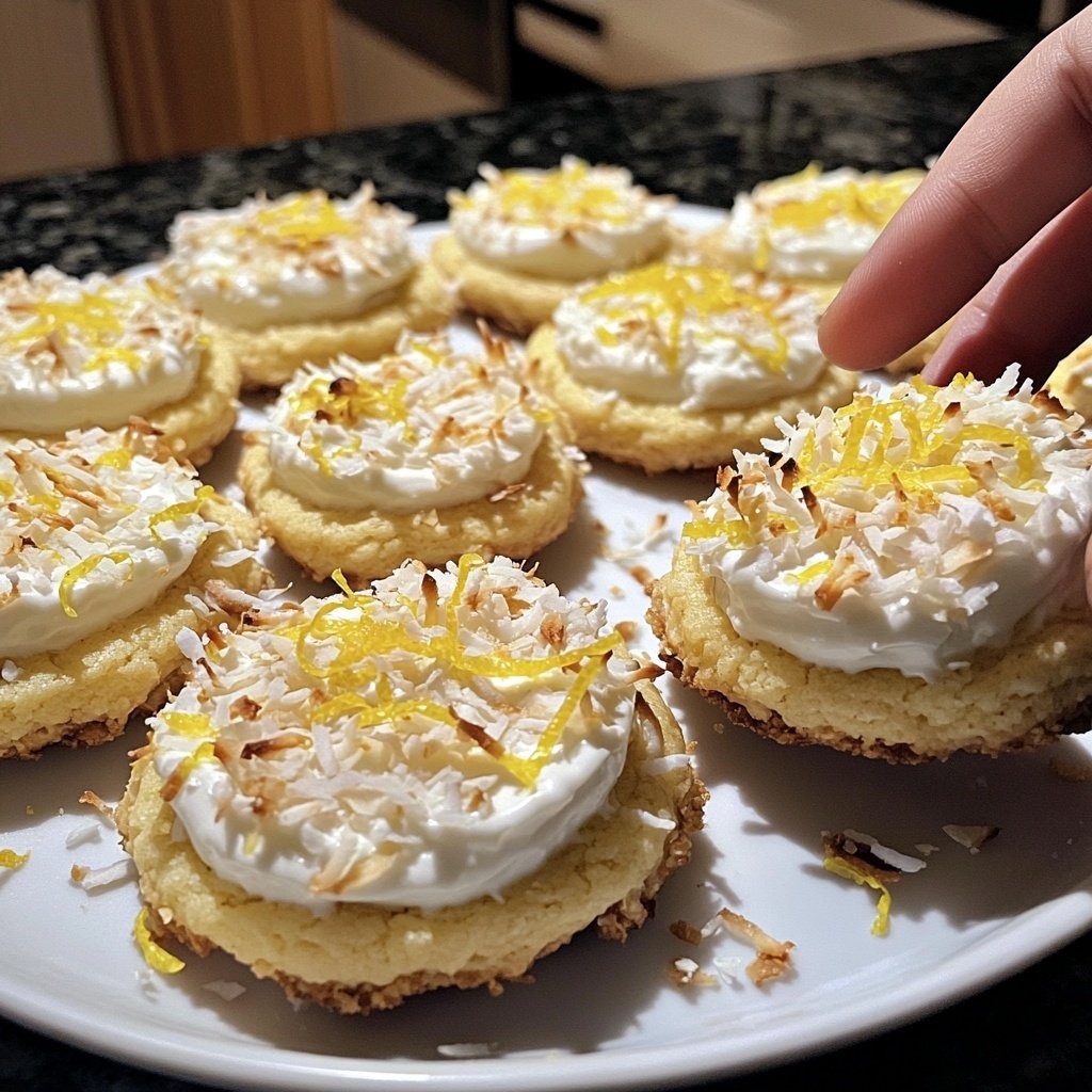 Lemon Coconut Cheesecake Cookies