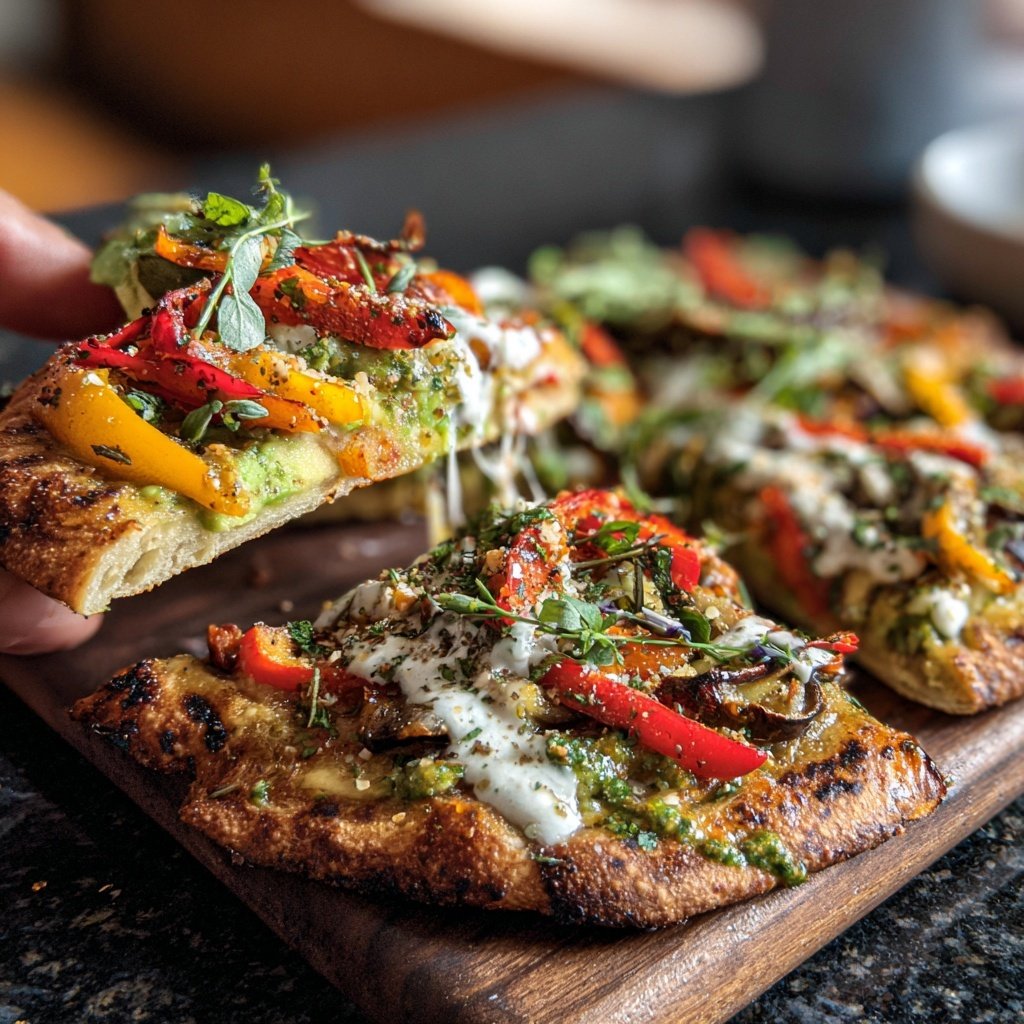 Super Bowl Veggie Flatbreads