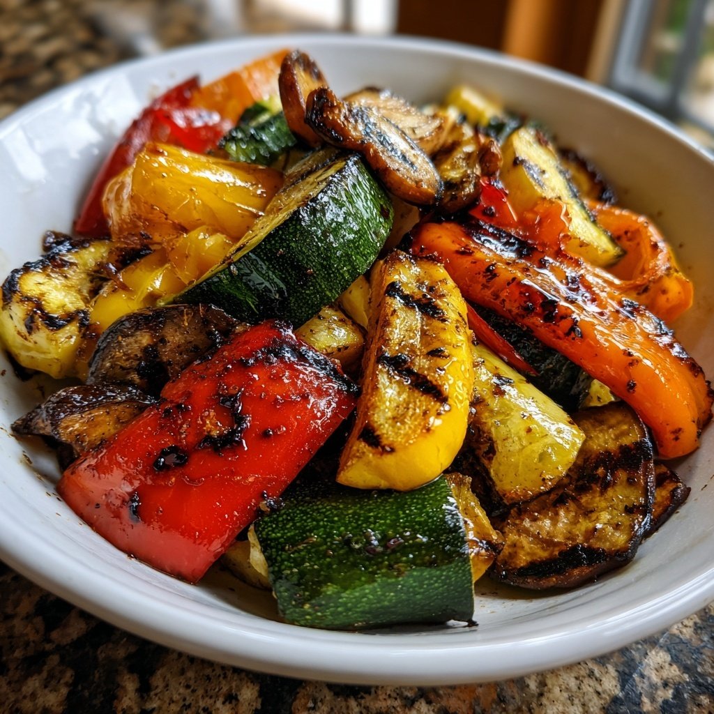 Healthy Dinner Grilled Veggie Plate