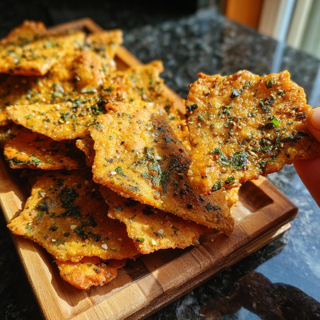 Crispy Chickpea Flatbread Snacks