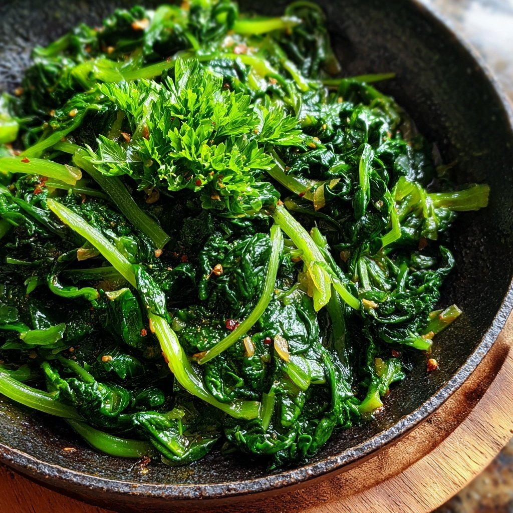 Jamaican Garlic Greens