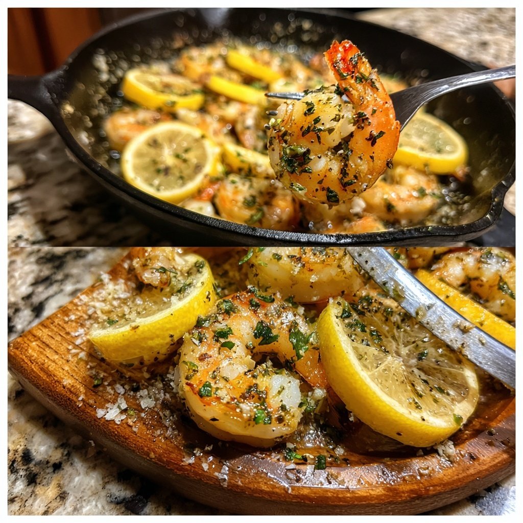 Lemon Garlic Shrimp Skillet