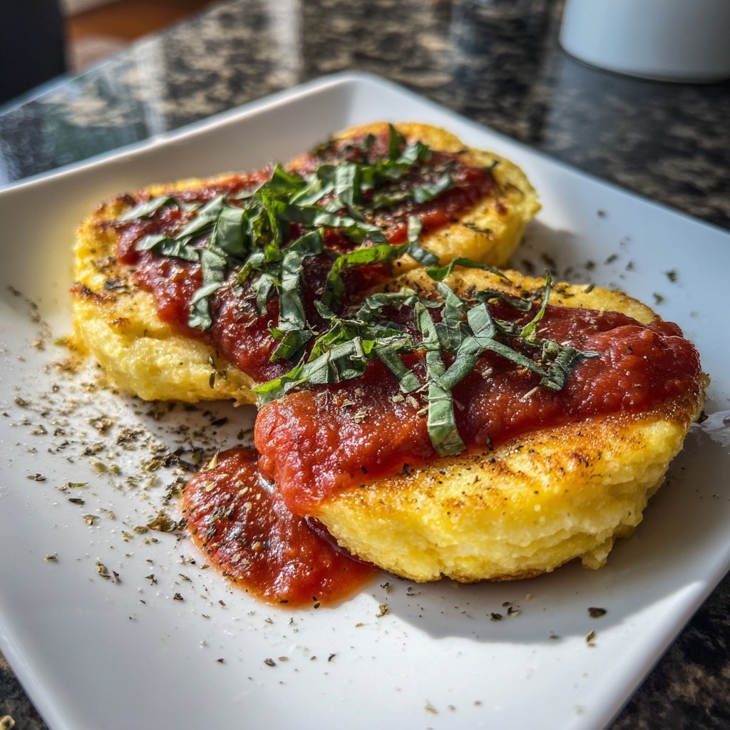 Valentine Dinner Baked Polenta Rounds