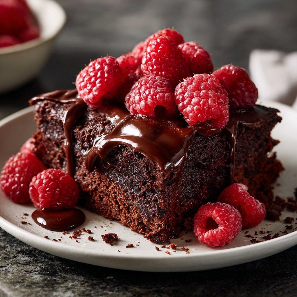 Chocolate Raspberry Sheet Cake