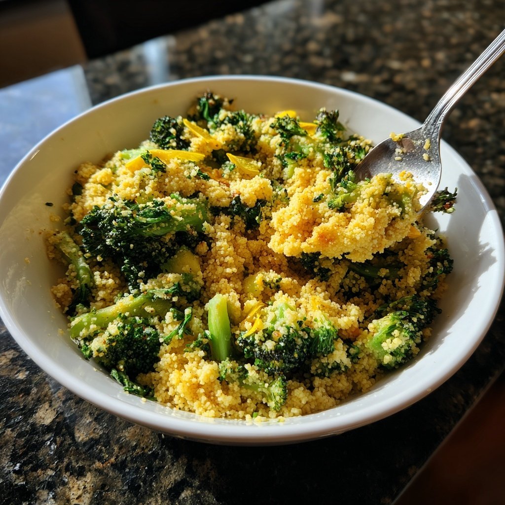 Roasted Broccoli Lemon Couscous